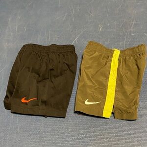 Nike Kids Black and Olive Shorts Duo